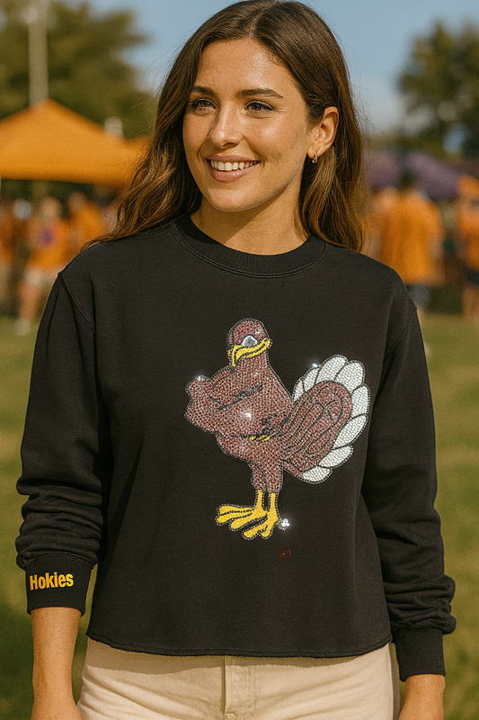 Virginia Tech Hokie Black Crewneck Sweatshirt