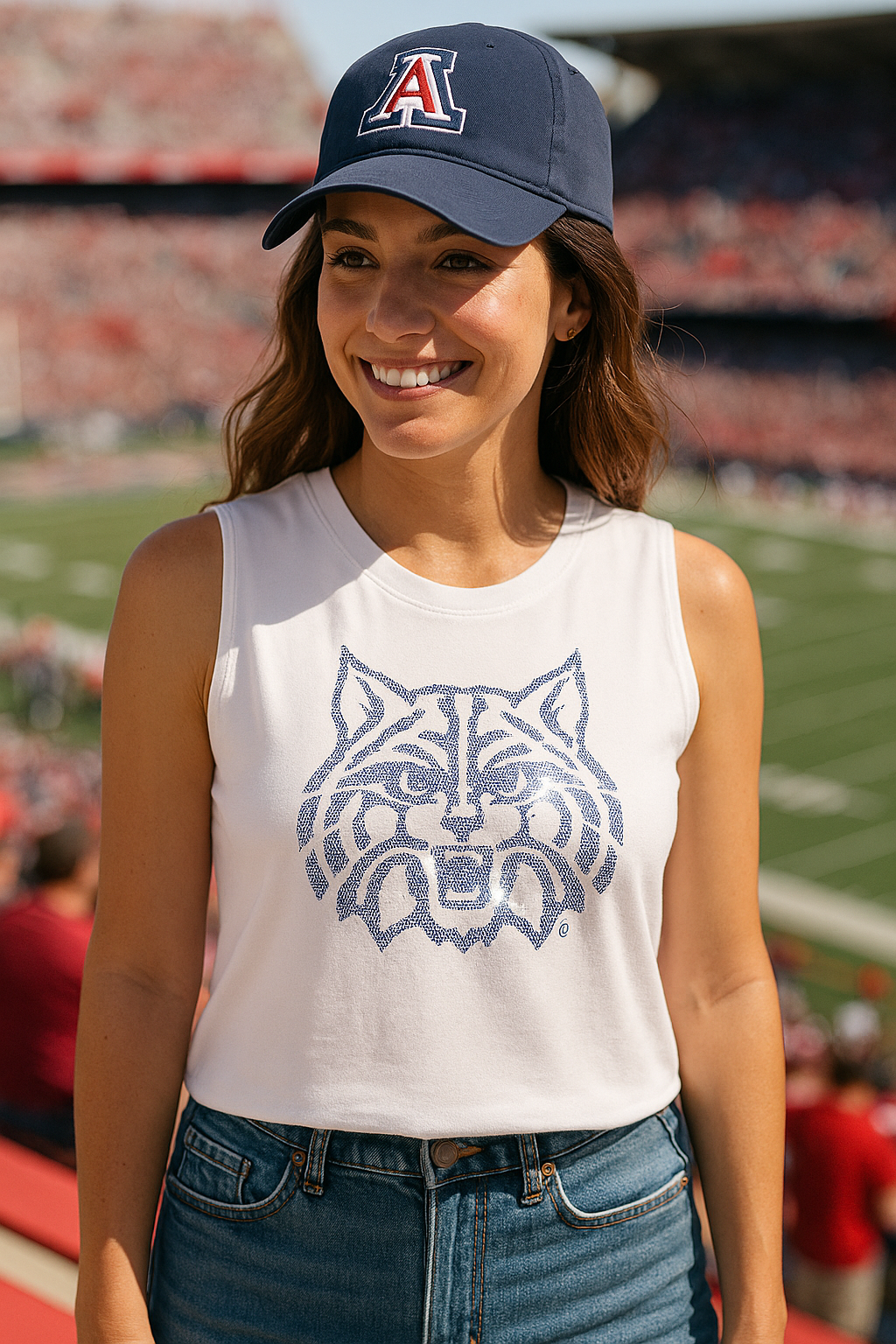 University of Arizona Wildcat White Tank Top