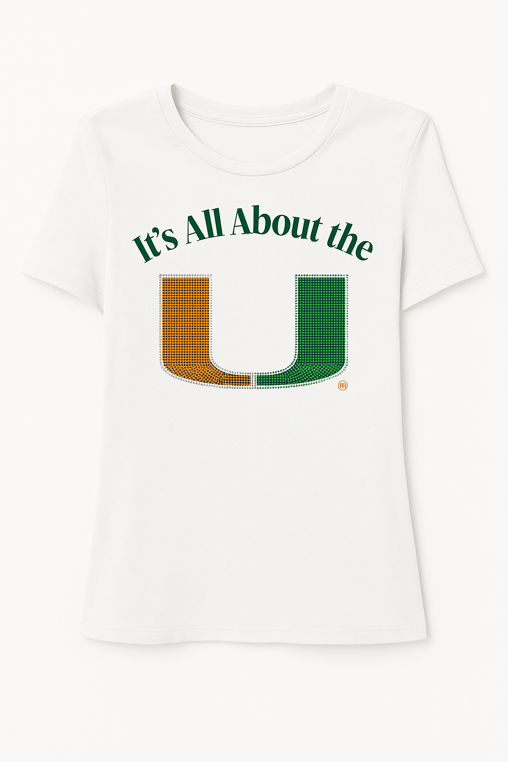 Game Day T-Shirt, Crewneck White, University Of Miami All About The U