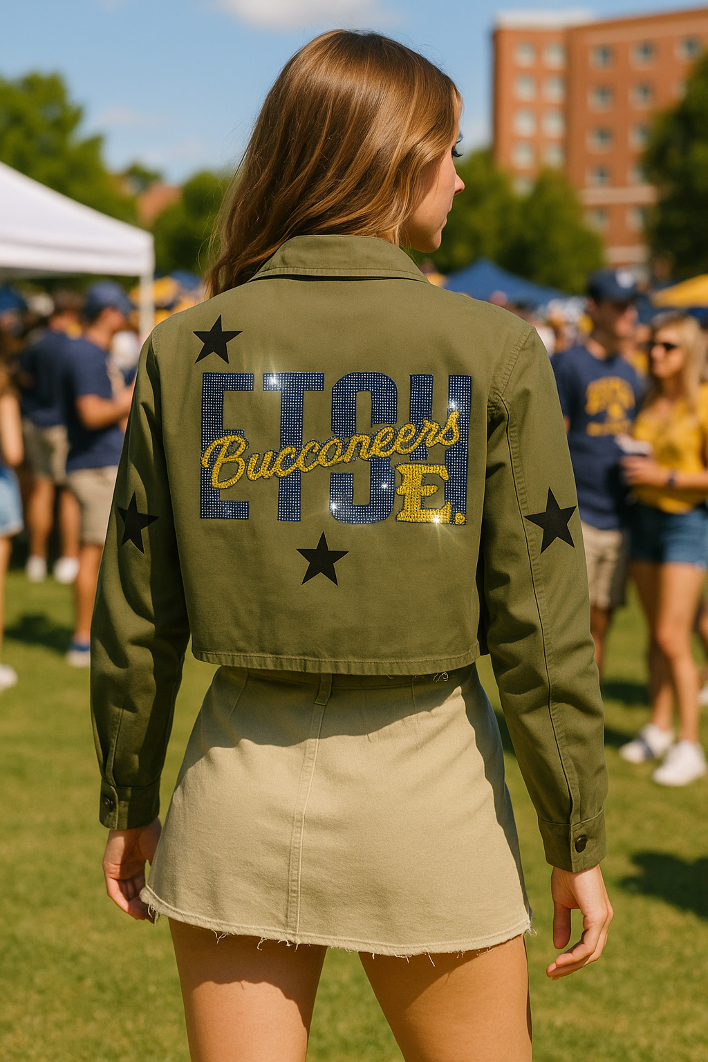 East Tennessee State ETSU Buccaneers Army Green Shacket