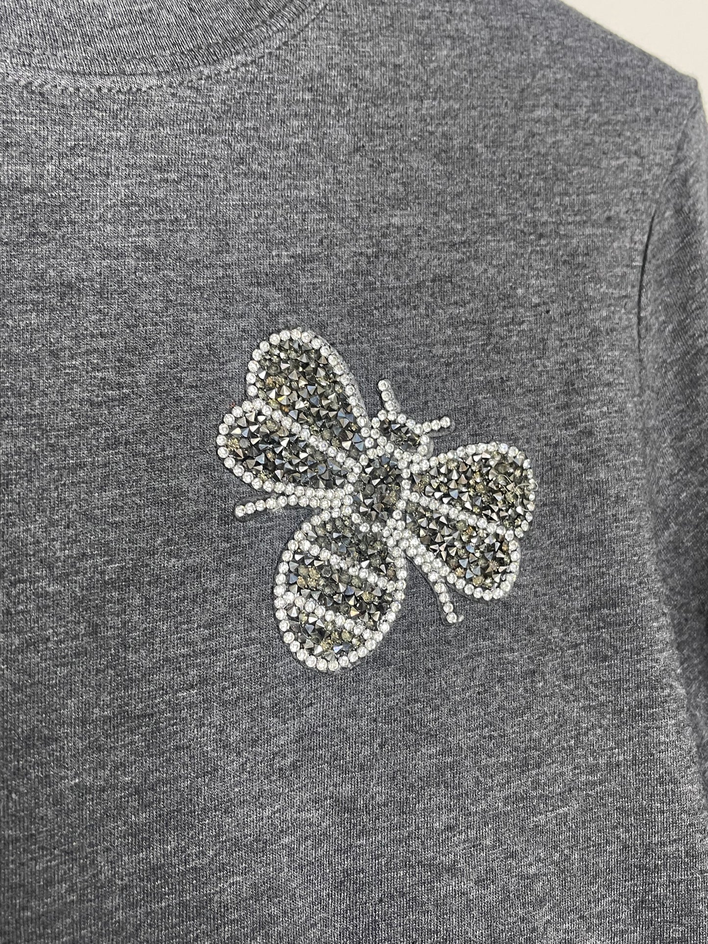 T-Shirt, Long Sleeve Gray, Sparkle Bee