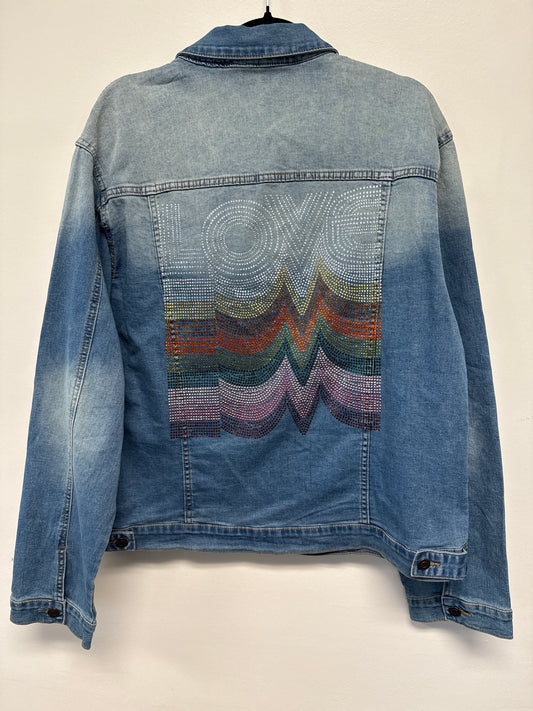 Jacket, Blue Denim Extended Size, Stretchy, Love Repeater