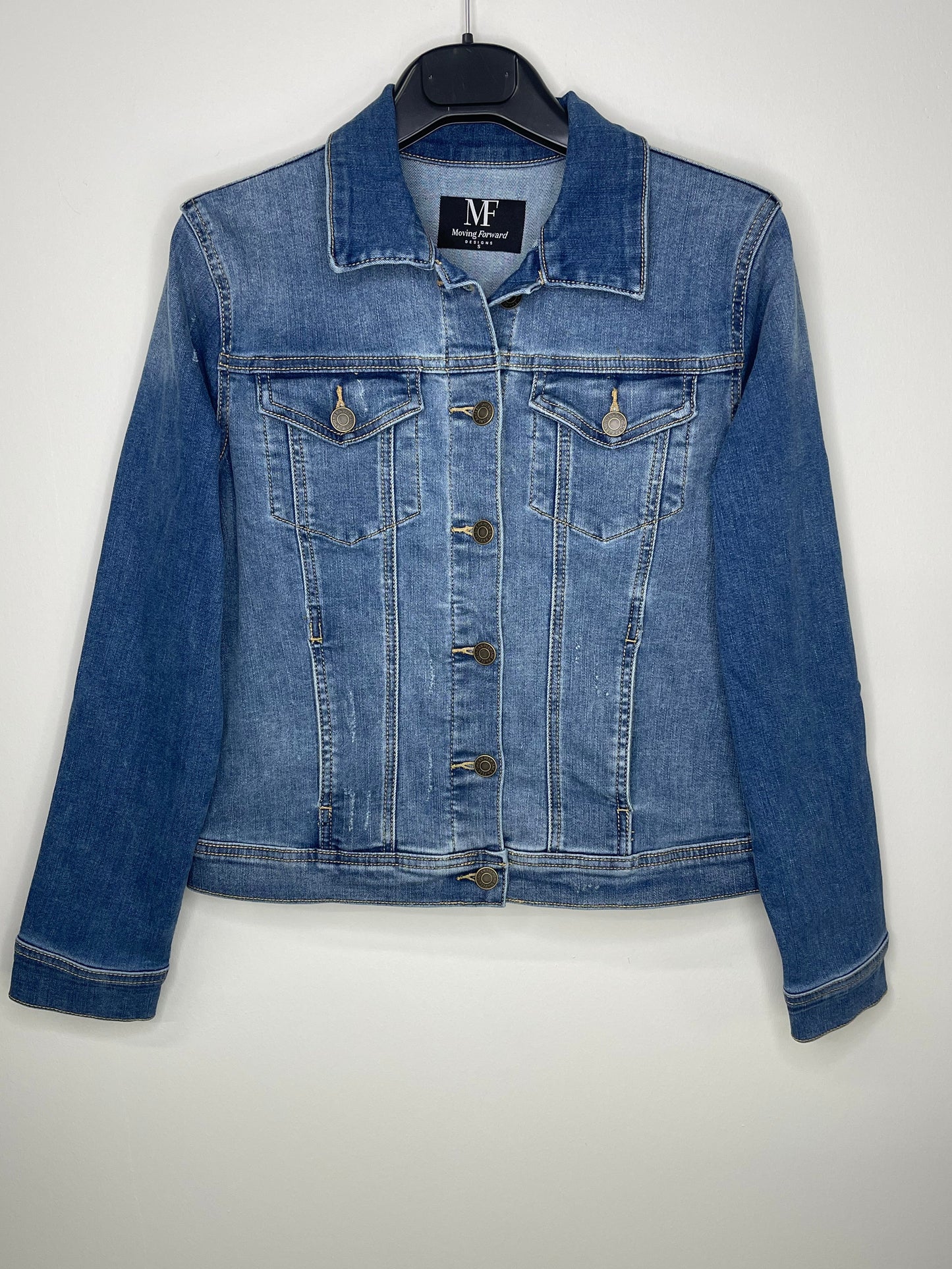 Jacket, Blue Denim Extended Size, Stretchy, Love Repeater