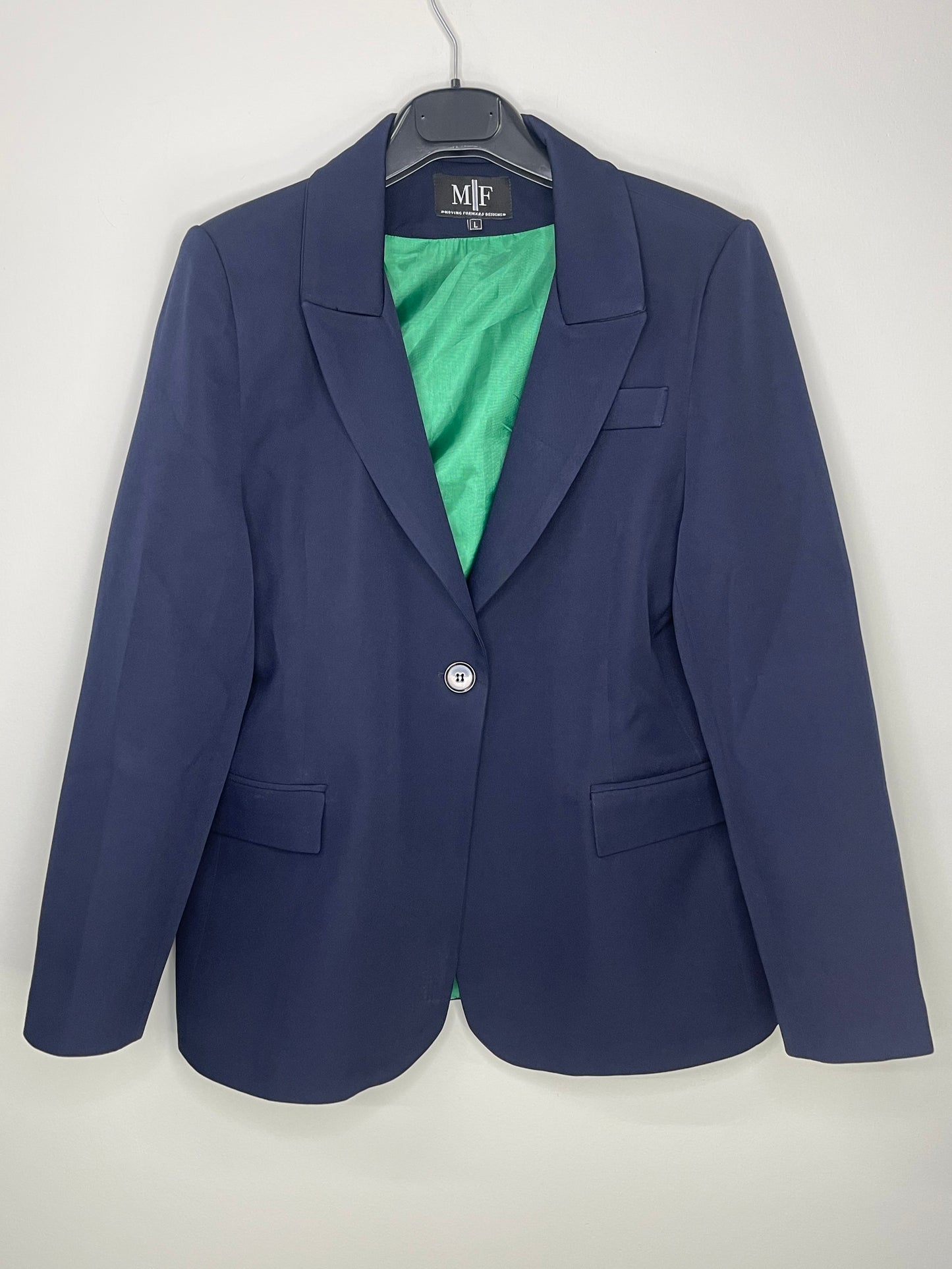 Blazer, Navy w/ Green Lining, Gold Queen Bee