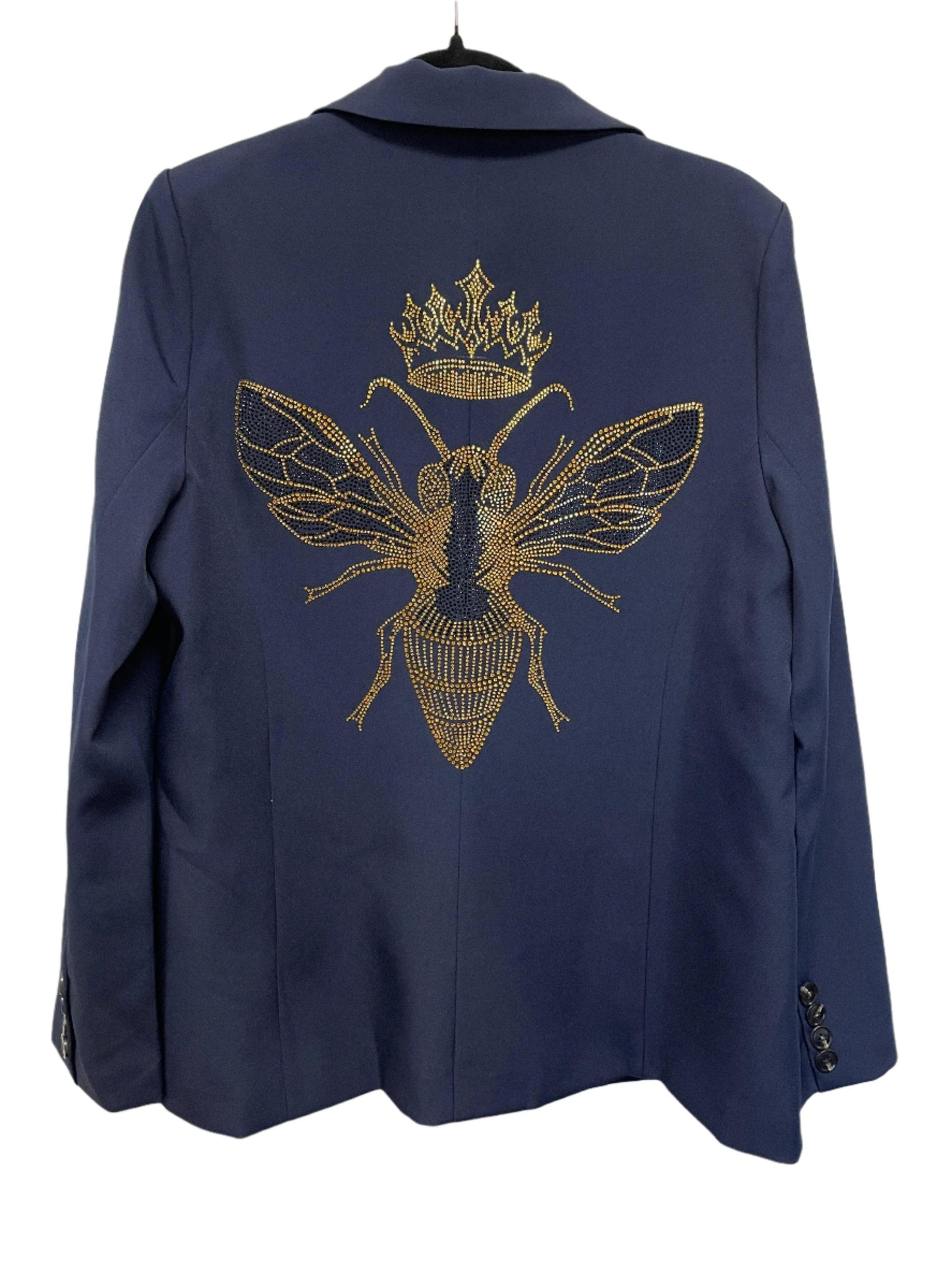 Blazer, Navy w/ Green Lining, Gold Queen Bee