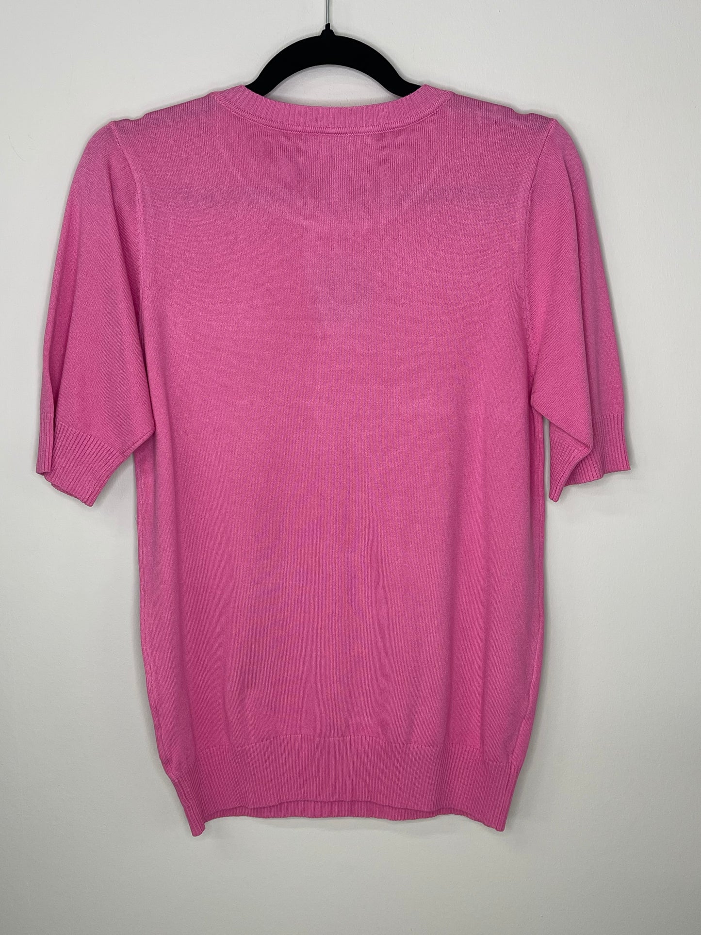 Sweater, Short Sleeve, Pink Crystal Waterfall