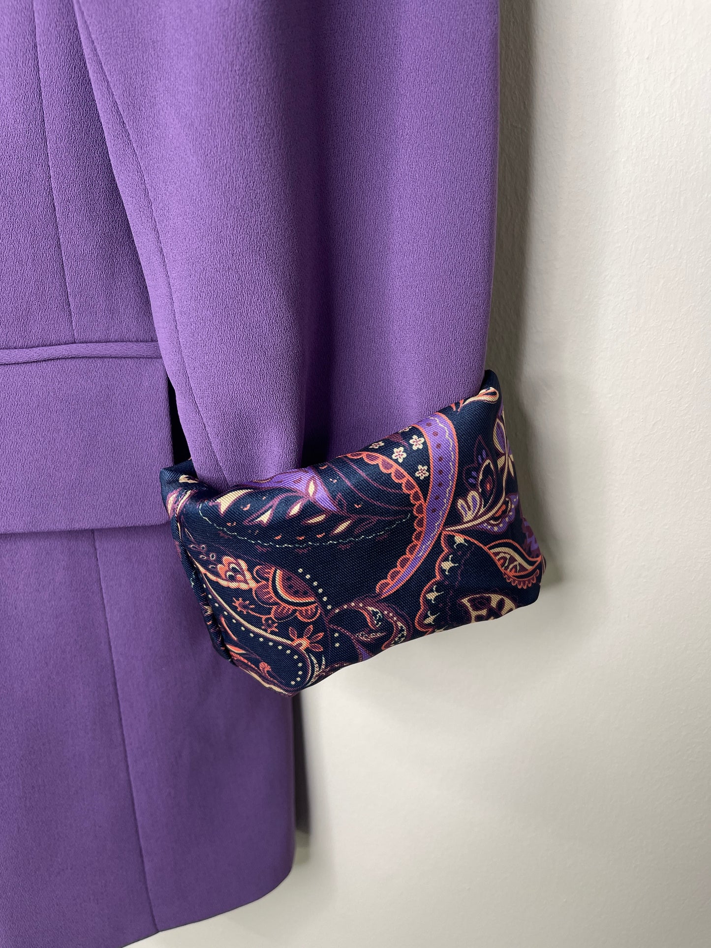 Blazer, Purple w/ Paisley Lining