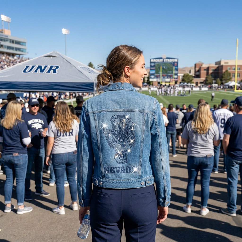 University of Nevada Wolf Vintage Blue Denim Jacket