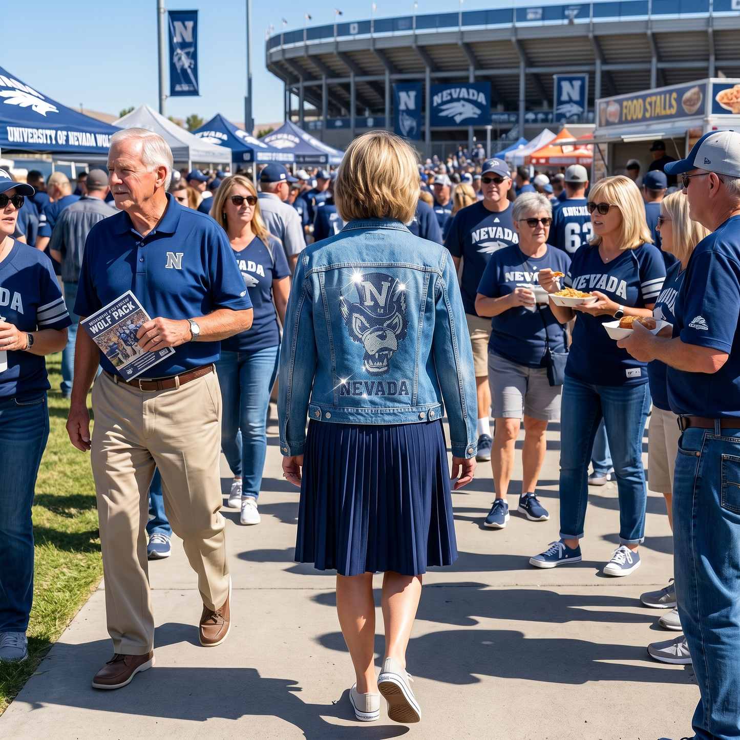 University of Nevada Wolf Vintage Blue Denim Jacket