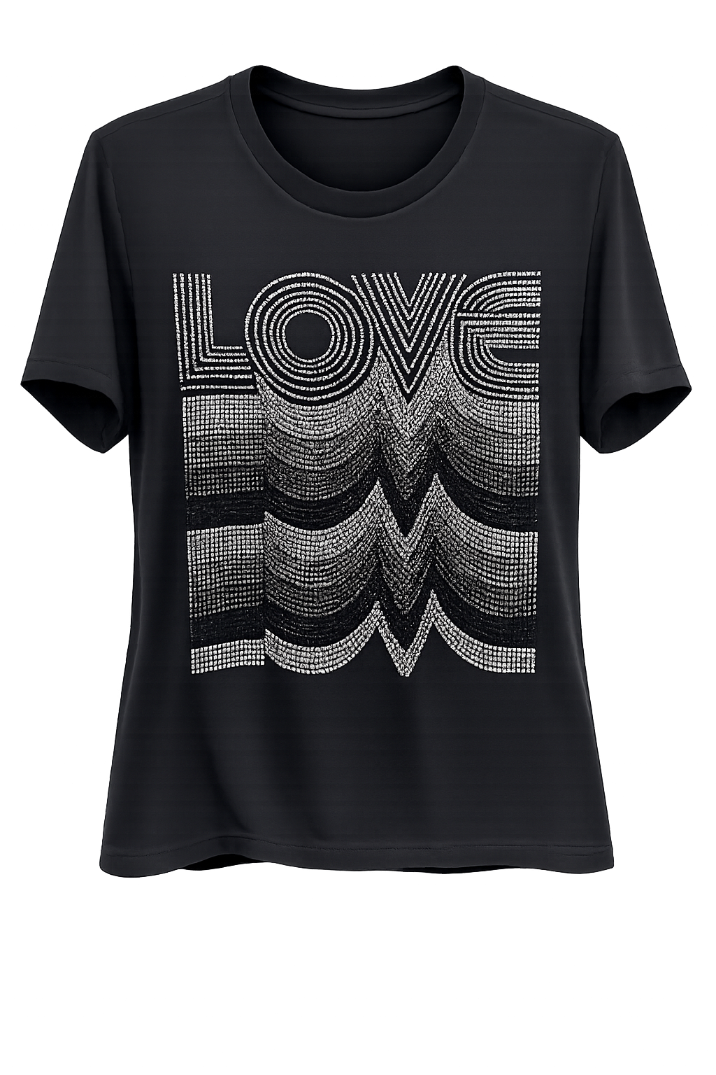 Gunmetal Love Repeater Short Sleeve Black T-Shirt
