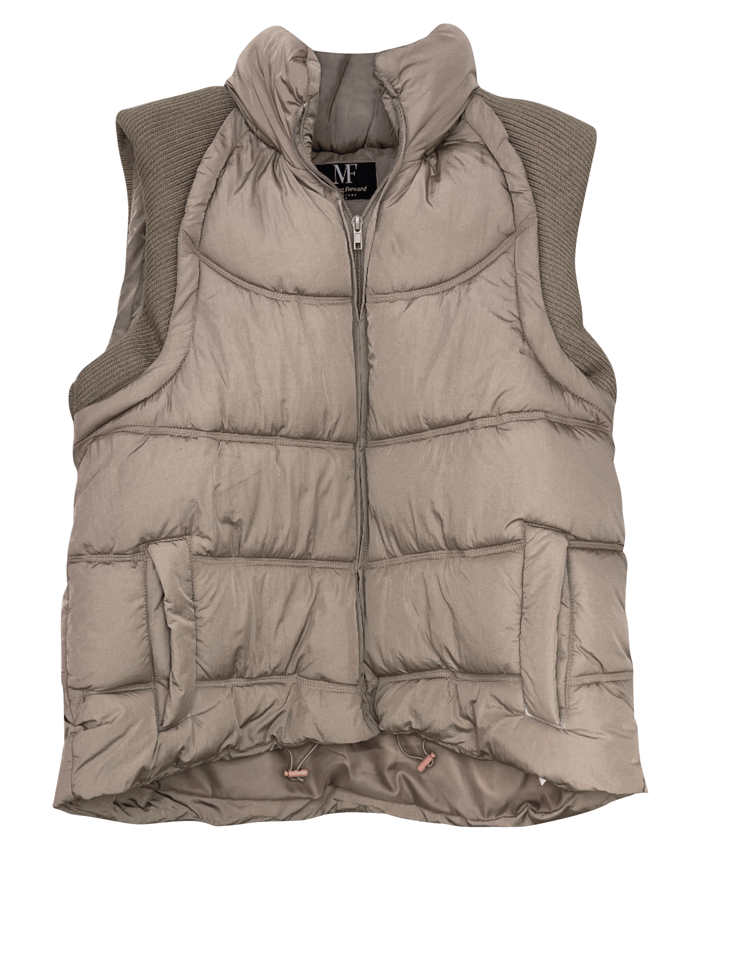 Vest, Puffer Tan, Silver Stars