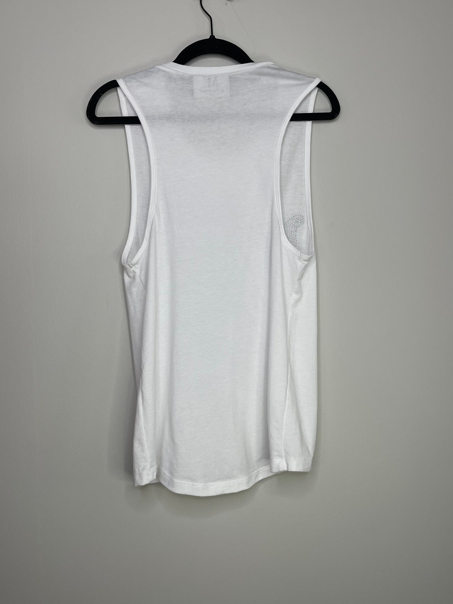 Tank, Muscle Racerback White, Lips Line Up