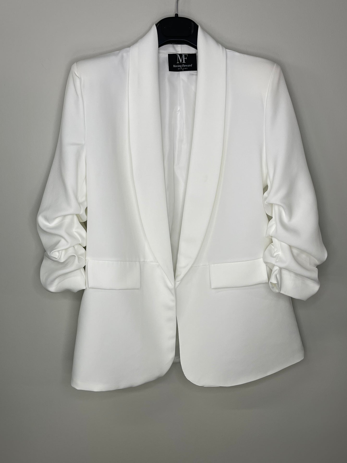 Indiana University IU Ruched White Blazer