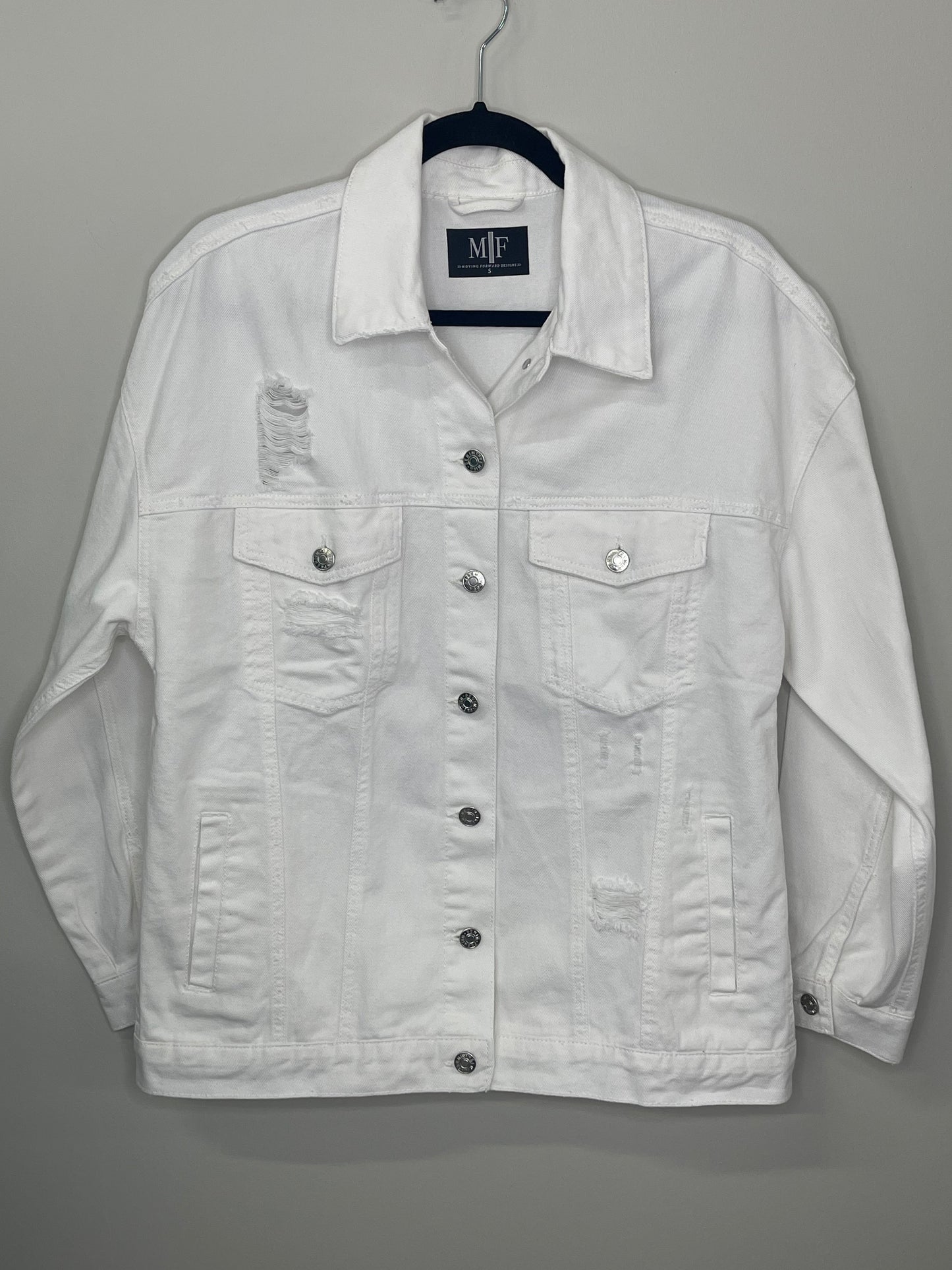 Jacket, White Denim Oversized, Love Repeater